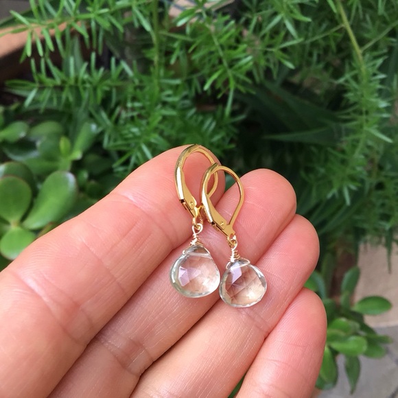 Natural Prasiolite Sundance charm Earrings - Picture 6 of 8